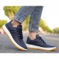 Navy Blue leather style Trendy shoes for Men
